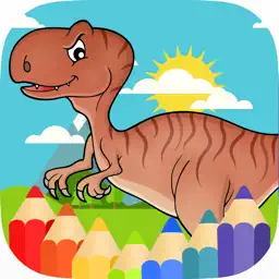 恐龙侏罗纪着色世界: 恐龙公园为儿童